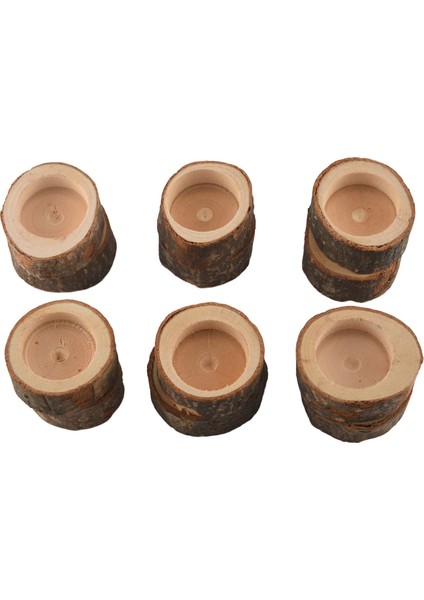 12 Adet Ahşap Mum Tutucu Masa Için Düğün Partisi Için Votive Tealight Sahibi Cadılar Bayramı Noel Partisi Ev Dekor (Yurt Dışından)