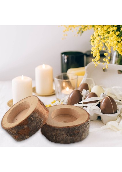 12 Adet Ahşap Mum Tutucu Masa Için Düğün Partisi Için Votive Tealight Sahibi Cadılar Bayramı Noel Partisi Ev Dekor (Yurt Dışından) fiyatları
