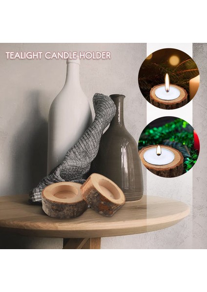 12 Adet Ahşap Mum Tutucu Masa Için Düğün Partisi Için Votive Tealight Sahibi Cadılar Bayramı Noel Partisi Ev Dekor (Yurt Dışından) modelleri