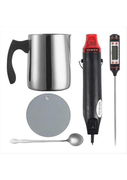 Yetişkinler Için Mum Yapma Kiti Malzemeleri Yeni Başlayanlar Için Dıy Mum Yapma Kiti 900ML Pour Pot Metal Su Isıtıcısı Abd Fişi ile Birlikte Gelir (Yurt Dışından)
