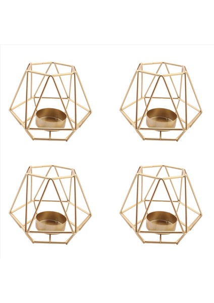 4 Pcs Metal Geometrik Tasarım Çay Işık Adive Mum Tutucular Düğün Ev Dekorasyonu Için Içi Boş Tealight Mum Tutucular (Yurt Dışından) indirimleri
