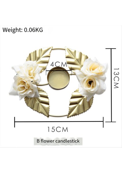Düğün Şamdan Çiçek Şamdan Çiçek Mum Tutucu Tablolar Için Düğün Centerpieces Gül Çelenk Mum Tutucu B (Yurt Dışından) indirimleri