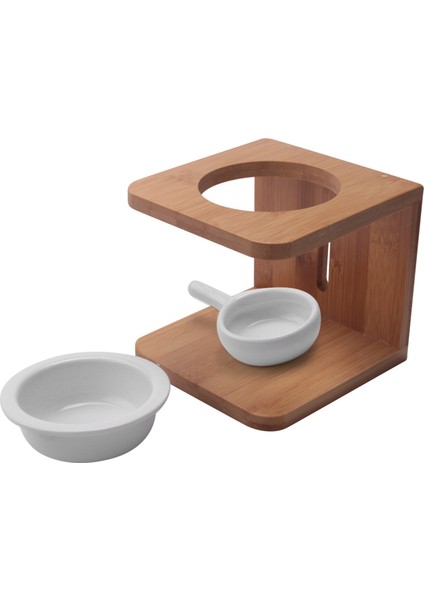 Seramik Aroma Yağı Mum Tutucu Ahşap Yaratıcı Ev Mum Lambası Tutucu Aromaterapi Brülör Ev Dekorasyonu (Yurt Dışından) modelleri