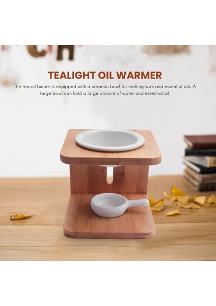 Seramik Aroma Yağı Mum Tutucu Ahşap Yaratıcı Ev Mum Lambası Tutucu Aromaterapi Brülör Ev Dekorasyonu (Yurt Dışından) fırsatları