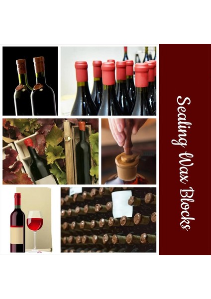 Şişe Sızdırmazlık Balmumu Blokları - Şarap Için Esnek ve Çok Yönlü Şişeleme Balmumu 4 Balmumu Nuggets Ptfe -Tape ile 0 5lb Kırmızı (Yurt Dışından) indirimleri