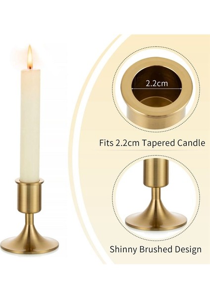 Mum Tutucu Altın Konik Mumlar 4 Pcs Mumlar Dekoratif Noel Metal Konik Mumlar Için Demir Vintage Retro (Yurt Dışından) fırsatları