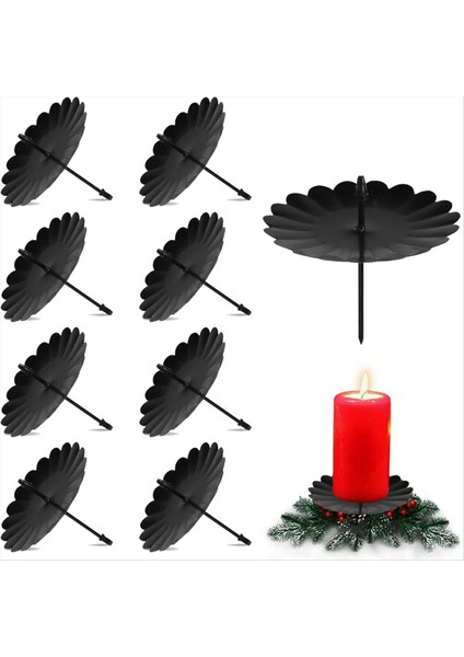 8 Paket Çelenk Mum Tutucuları 7 5cm Metal Advent-Candle Tutucu Sütun Mumları Takma Için Konik Mum Çelenk (Yurt Dışından) modelleri