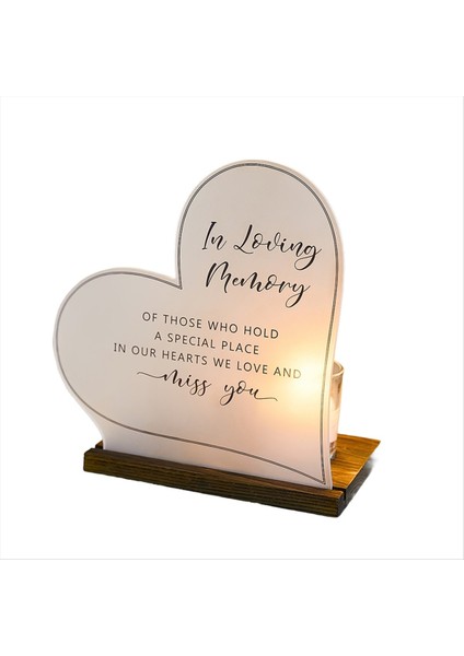Sempati Hediyeleri Anıt Mum Akrilik ve Ahşap Sevgi Dolu Hafıza Düğün Işaretleri Düğün Anıtı Mumlar Kayıp Için Işaret (Yurt Dışından)