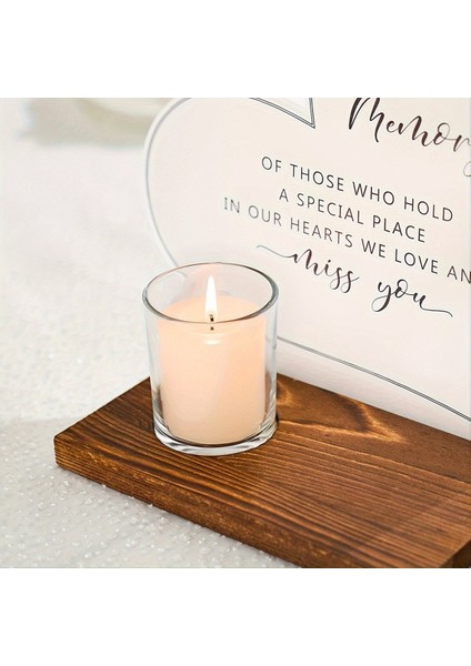 Sempati Hediyeleri Anıt Mum Akrilik ve Ahşap Sevgi Dolu Hafıza Düğün Işaretleri Düğün Anıtı Mumlar Kayıp Için Işaret (Yurt Dışından) modelleri