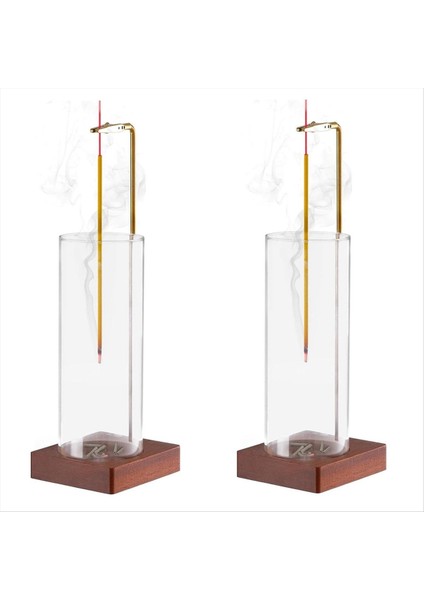 2pcs Tütsü Tutucu Yoga Zamanlayıcı Aromaterapi Standı Tütsü Çıkarılabilir Camlı Çubuklar Için Tütsü Önleyici Uçan Tütsü Brülör (Yurt Dışından)
