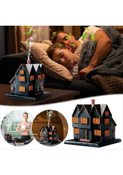 Salems Cadı Evi Tütsü Brülör Massachusetts Cadılar Bayramı Noel Tatil Süsleme Tütsü BRÜLÖR1PCS (Yurt Dışından) fırsatları