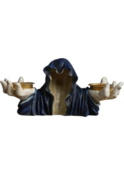 Hayalet Mum Tutucu Vintage Reçine Figürine Cadılar Bayramı Mum Tutucu Mumluk Tablo A Için (Yurt Dışından)