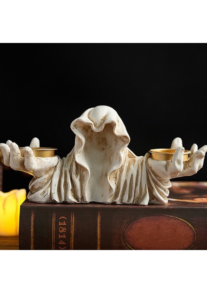 Hayalet Mum Tutucu Vintage Reçine Figürine Cadılar Bayramı Mum Tutucu Mumluk Tablo A Için (Yurt Dışından) indirimleri