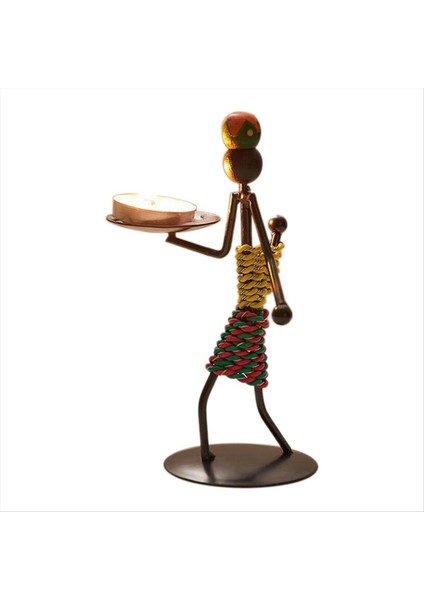 El Yapımı Mum Tutucu El Sanatları Minyatür Dövülmüş Mum Tutucu Dekorasyon Retro Mum Tutucu B (Yurt Dışından)