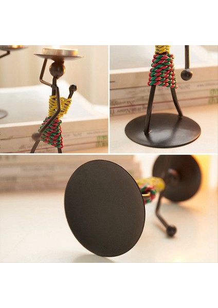 El Yapımı Mum Tutucu El Sanatları Minyatür Dövülmüş Mum Tutucu Dekorasyon Retro Mum Tutucu B (Yurt Dışından) modelleri