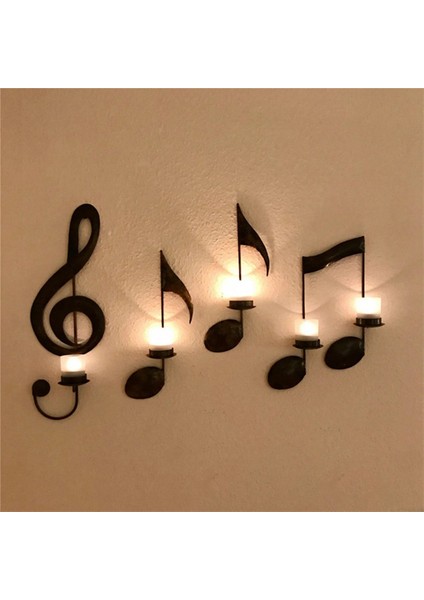 C-Candle Tutucu Duvara Monte Yaratıcı El Yapımı Metal Müzik Notu Anahtar Şekli Çay Işık Ekran Stand Ev Dekor (Yurt Dışından) fırsatları