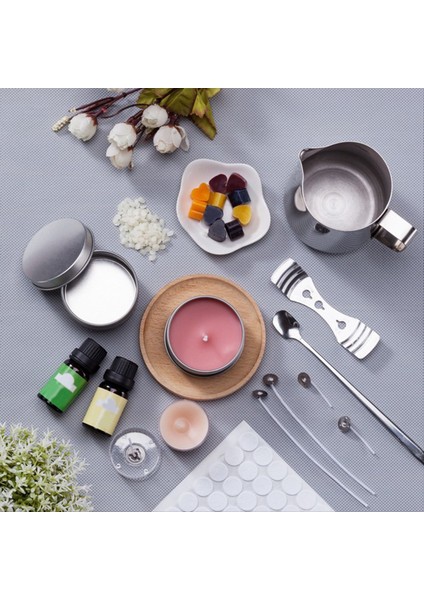 Dıy Mum Yapımı Kit Balmumu Döküm Fit Sticks Sticks Fixator Termometre Dıy El Yapımı Aromaterapi (Yurt Dışından) fırsatları