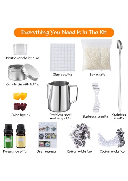 Dıy Mum Yapımı Kit Balmumu Döküm Fit Sticks Sticks Fixator Termometre Dıy El Yapımı Aromaterapi (Yurt Dışından) indirimleri