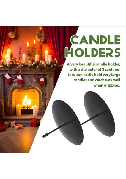 Çelenk Mum Tutucu 8 cm Advent Mum Tutucu Metal Mum Tutucusu Başak 8 Adet Siyah Olan Noel Mum Tabağı (Yurt Dışından) indirimleri