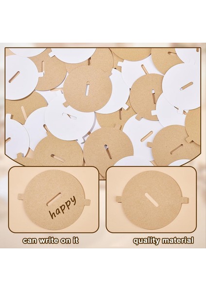 240PCS Mum Toz Kapakları 2 Renk Kağıt Mum Çekme Sekmesi Kapaklar Mum Dekorasyonu Mum Topper 2 12 Inç (Yurt Dışından) modelleri