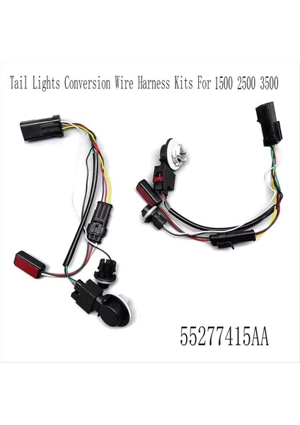 2pcs Kuyruk Işıkları Dönüşüm Tel Kablo Demeti Kitleri Ram 1500 2500 3500 Araba Işıkları Sinyal Lambası Kablo Demeti 55277415AA (Yurt Dışından) indirimleri