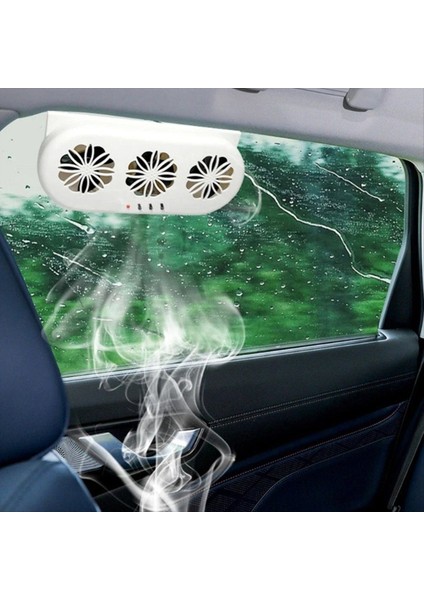 Güneş Enerjili Araba Egzoz Fanı 3 Kafa Elektrikli Araba Soğutma Fanı USB Şarj Pencere Ventilatörü Ön Arka Koltuk Radyatörü B (Yurt Dışından) fiyatları