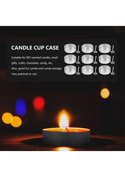 100 Set Alüminyum Çay Işıkları Fincan Mum Fincan Kılıfı Boş Kılıf Mum Balmumu Kapları ile Mum Fitiller Için Mum Zanaat Mum (Yurt Dışından) indirimleri