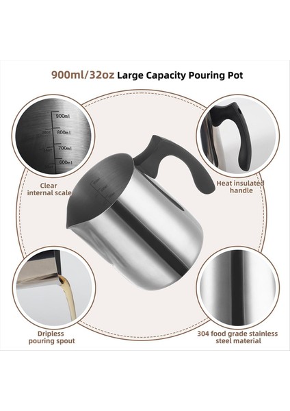 Mum Yapma Kit Malzemeleri Yeni Başlayanlar Için 900ML Pouring Pot Sürahi Heat Tabanca Termometre Mum Yapma Aksesuarları Ab Fişi (Yurt Dışından) fırsatları