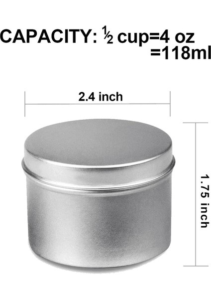 72 Parça Mum Teneke 4 Oz Dıy Mum Yapımı Için Mum Kap Mum Kap El Yapımı Mum Yapım Araçları (Yurt Dışından) fiyatları