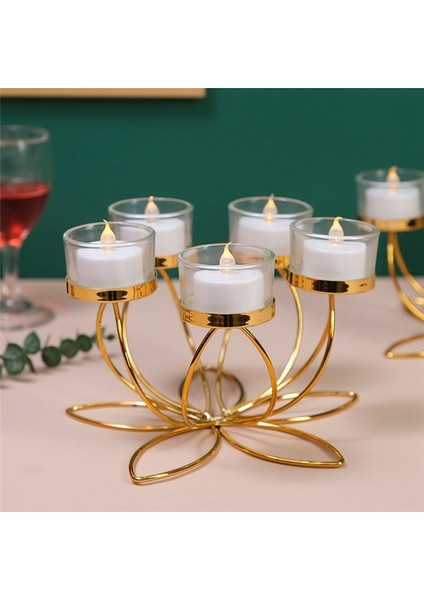 Romantik Mum Işığı Akşam Yemeği Için Metal Şamdan Tutucusu Modern Masa Dekorasyon Retro Tarzı Yatak Odası (Yurt Dışından) modelleri