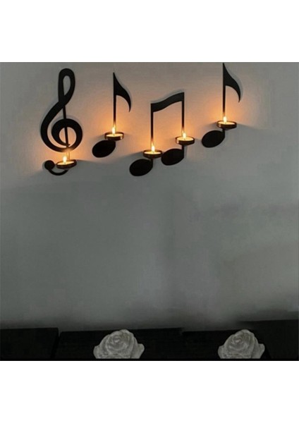 B-Candle Tutucu Duvara Monte Yaratıcı El Yapımı Metal Müzik Notu Anahtar Şekli Çay Işık Ekran Stand Ev Dekor (Yurt Dışından) indirimleri