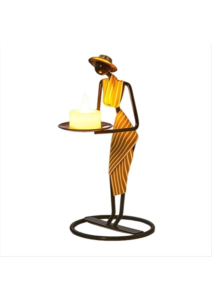 Vintage Demir Şamdan Dekorasyonu Iskandinav Lüks Lüks Mum Temleni Yemeği Romantik Küçük Dekorasyon A (Yurt Dışından)