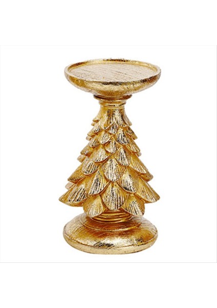 Retro Reçine Noel Ağacı Şamdan - Şenlikli Dekorasyon Masaüstü Atmosfer Vintage Craft Mum Tutucu Stand B (Yurt Dışından)