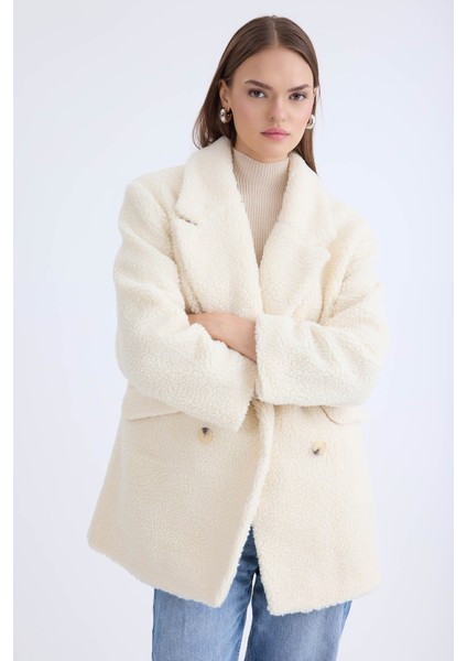 Ceket Yaka Düğmeli Teddy Kaban indirimleri
