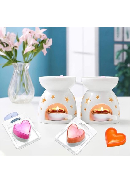 150 Pack Balmumu Eriyik Kabı 1 3 Oz Plastik Balmumu Eriyik Seti Için Eriyik Eriyik Net Balmumu Flip Üst Boş Mum Eriyik Kalp Şekli (Yurt Dışından) modelleri