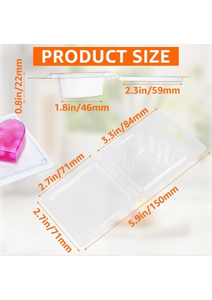 150 Pack Balmumu Eriyik Kabı 1 3 Oz Plastik Balmumu Eriyik Seti Için Eriyik Eriyik Net Balmumu Flip Üst Boş Mum Eriyik Kalp Şekli (Yurt Dışından) indirimleri