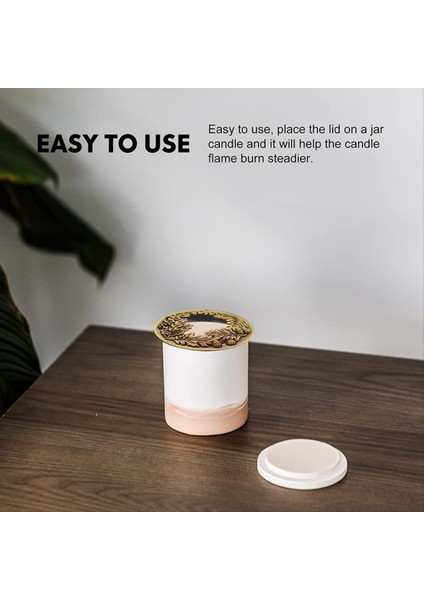 Mum Toppers Kokulu Mumlar Kapağı Kadınlar Için Mum Hediyeleri Kavanoz Mumlarının Eşit Olarak Eritilmesine 7 8cm Bronz (Yurt Dışından) fırsatları