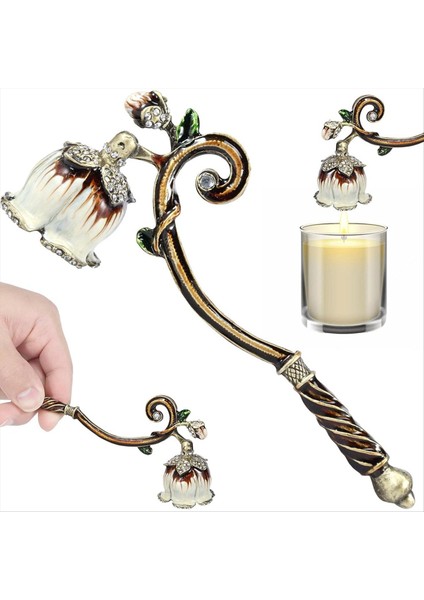 Retro Mum Söndürücü Kokulu Mum Aletleri Ev Eşyaları Emaye Renkli Mum Kapağı (Yurt Dışından) fiyatları