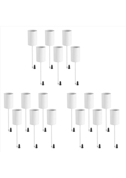 Mum Tutucular Advent Çelenk Mum Çubuklar Advent Çelenk Mum Tutucu Şişli Konik Mumlar 18 Adet Beyaz (Yurt Dışından)