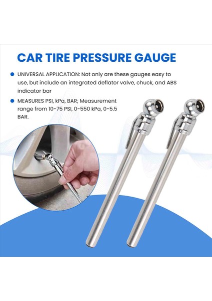 5 Paket Kalem Lastik Basıncı Göstergesi Araba Motosiklet Bisikleti Için 5-50 Psi Evrensel (Yurt Dışından) modelleri