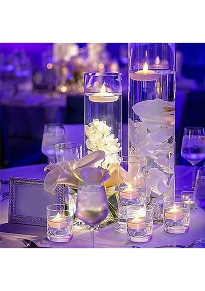 48 Alevsiz Su Mumları Yüzen Su Mumları Düğün Partisi Havuz Yemeği Mumları (Sarı Işık) (Yurt Dışından) indirimleri