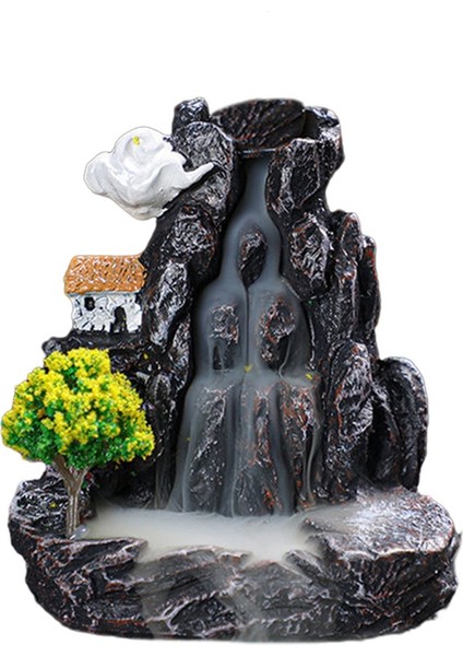 D Tütsü Burner Dağları Nehir Şelale Kokusu Şömine Backflow Duman Senser Tutucu Ev Için Dekorasyon (Yurt Dışından)