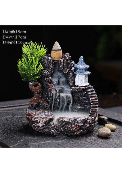 D Tütsü Burner Dağları Nehir Şelale Kokusu Şömine Backflow Duman Senser Tutucu Ev Için Dekorasyon (Yurt Dışından) modelleri