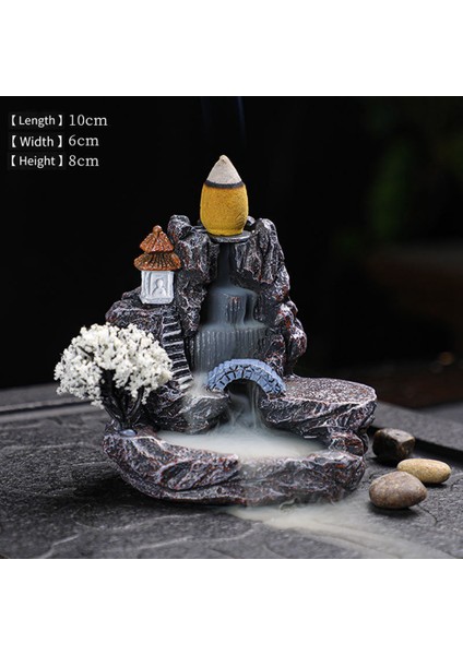 D Tütsü Burner Dağları Nehir Şelale Kokusu Şömine Backflow Duman Senser Tutucu Ev Için Dekorasyon (Yurt Dışından) indirimleri