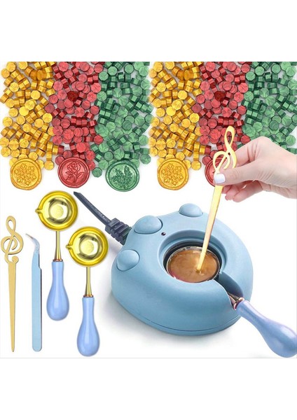 Elektrikli Balmumu Seal Isıtıcı Kit 300 Pcs ile Altın Kırmızı Yeşil Balmumu Mühür Boncuklar Balmumu Mühür Müttefiki Abd Fiş (Yurt Dışından) fiyatları