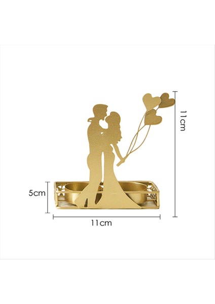 4pcs Düğün Dekorasyon Mum Tutucu Romantik Hediye Merkezi Masa Dekorasyonları Kalp Düğün Tealight-Candle Tutucular (Yurt Dışından)