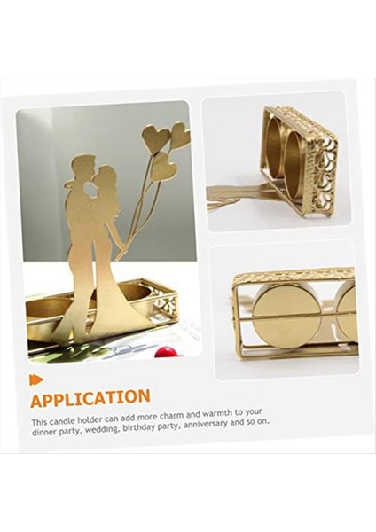 4pcs Düğün Dekorasyon Mum Tutucu Romantik Hediye Merkezi Masa Dekorasyonları Kalp Düğün Tealight-Candle Tutucular (Yurt Dışından) modelleri