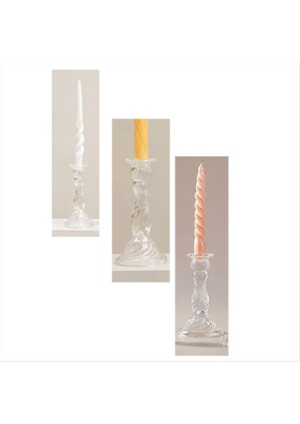 Cam Mum Tutucular Konik Şamdanlar Masa Düğün Kutlaması Merkez Parçası Konik Mum Tutucular B (Yurt Dışından) fiyatları