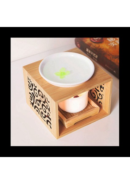 5x Ahşap Bambu Içi Boş Koku Lambası Yağ Fırını Aroma Brülör Mum Tutucusu Zarif ve Çekici Ev Dekorasyonu (Yurt Dışından) fırsatları