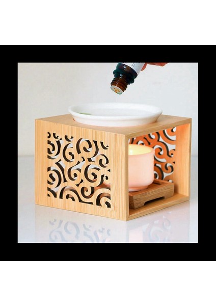 5x Ahşap Bambu Içi Boş Koku Lambası Yağ Fırını Aroma Brülör Mum Tutucusu Zarif ve Çekici Ev Dekorasyonu (Yurt Dışından) indirimleri